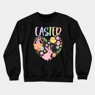 Happy Easter for Women Nurse Appreciation Heart Crewneck Sweatshirt